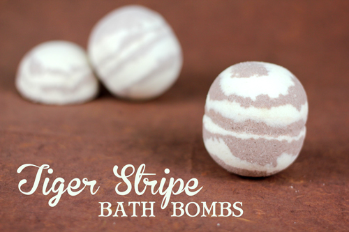 Buttercream and Snickerdoodle Tiger Stripe Bath Bomb