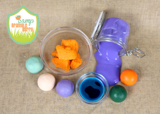 Soap Crayons and Squishy Putty - learn to make them at Camp Bramble Berry!